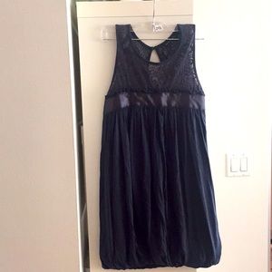 Navy French Connection dress w/ balloon skirt